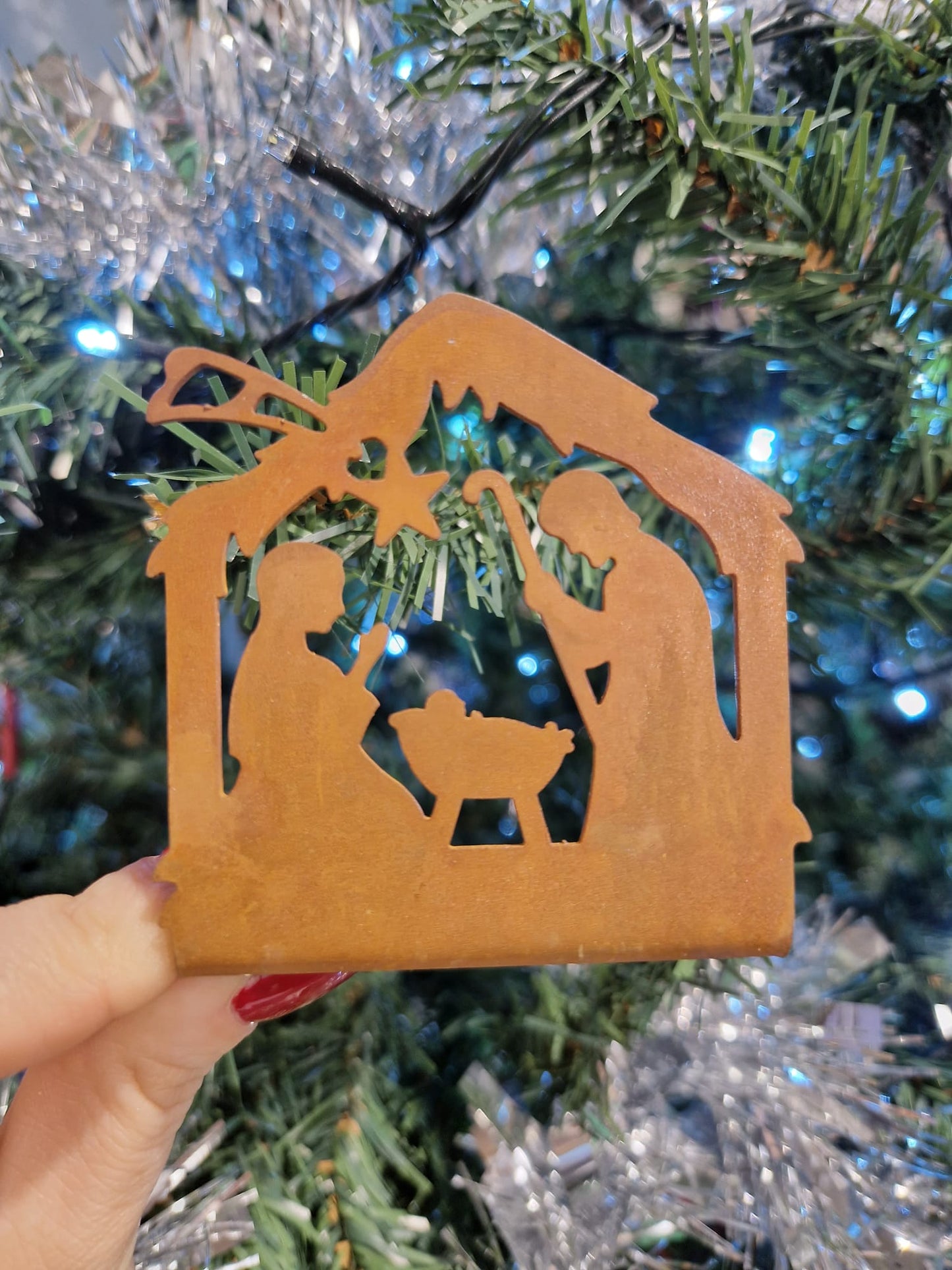 Presepe natività in corten