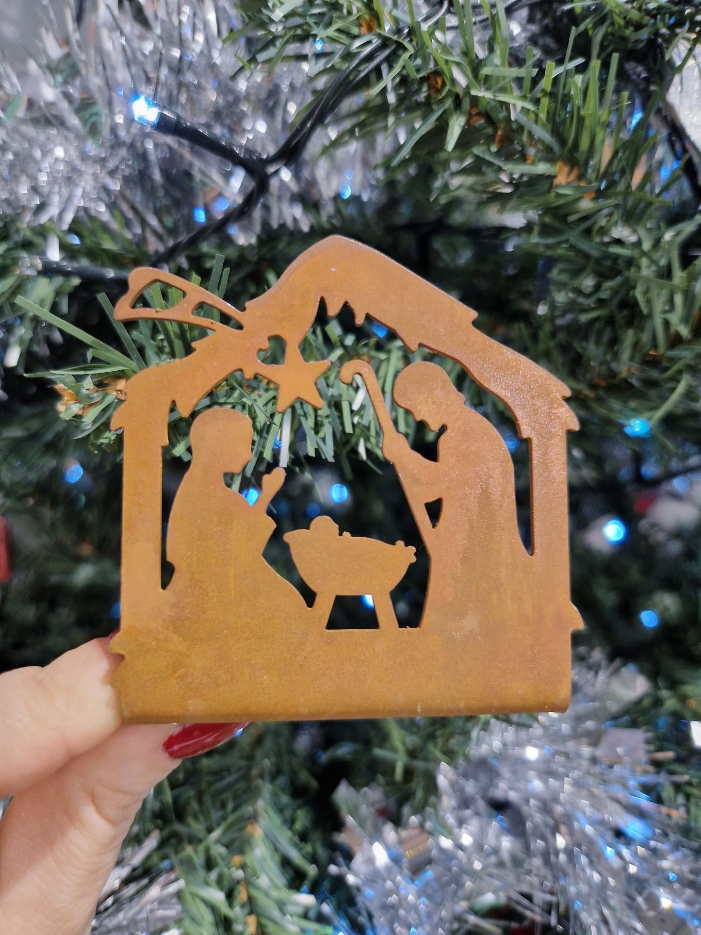 Presepe natività in corten